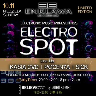 ELECTRO SPOT ENKLAWA | NIEDZIELA 10.11